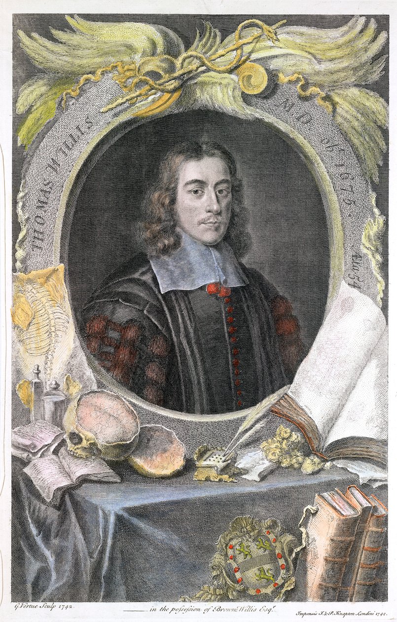 Thomas Willis, englischer Arzt des 17. Jahrhunderts, 1742 von George Vertue