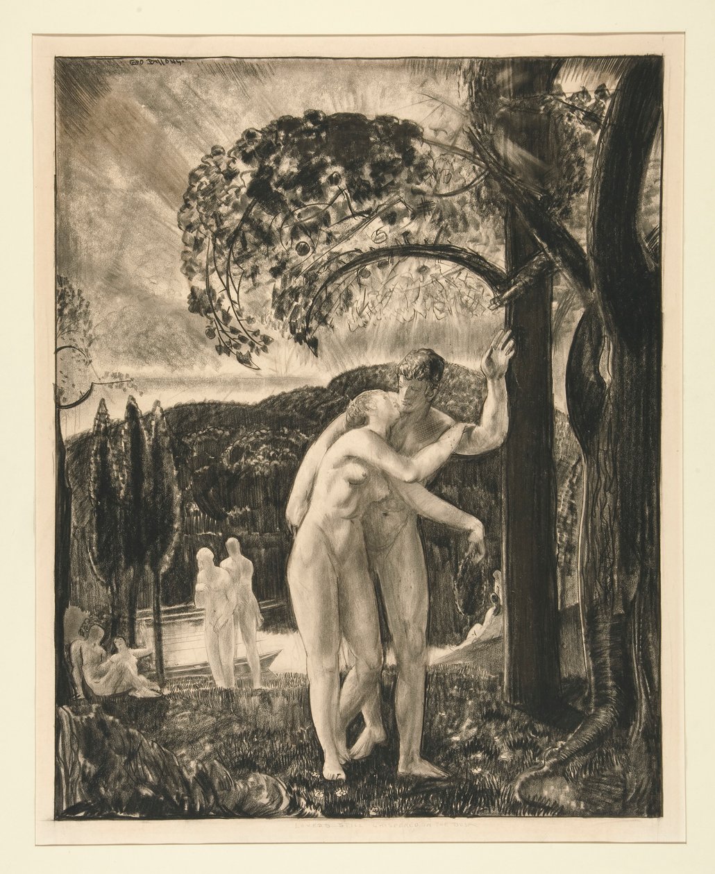 Liebende flüsterten noch in der Dämmerung von George Wesley Bellows
