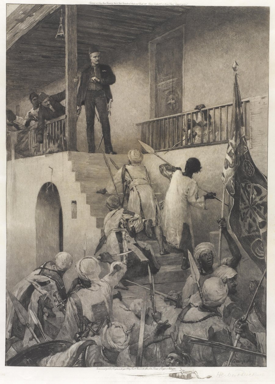 Der Tod von General Gordon durch die Anhänger des Mahdi am 26. Januar 1885 von George William Joy