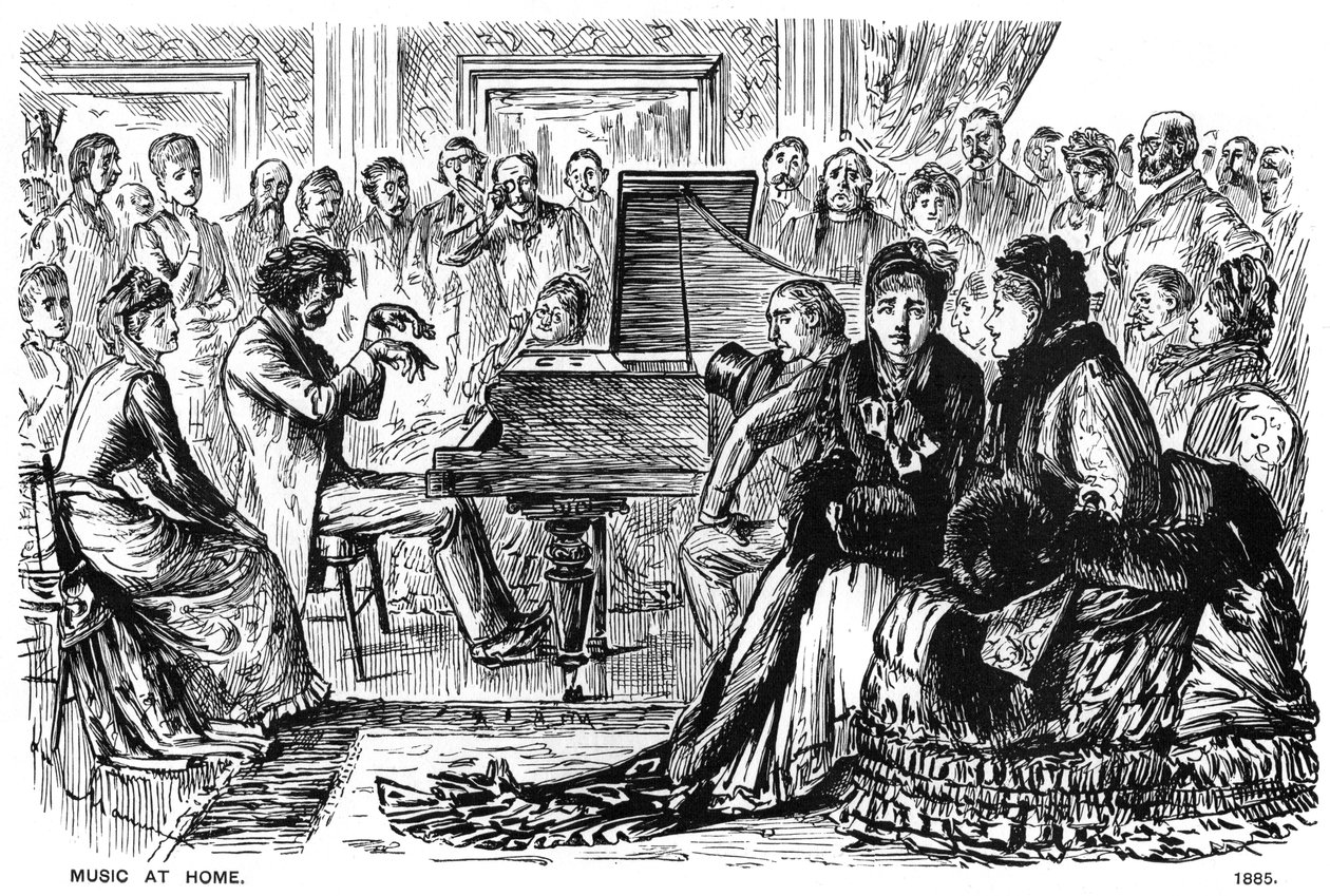 Musik zu Hause, 1885-1891 von George du Maurier