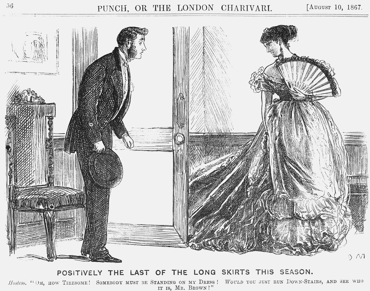 Positiv das letzte der langen Röcke dieser Saison, 1867 von George du Maurier