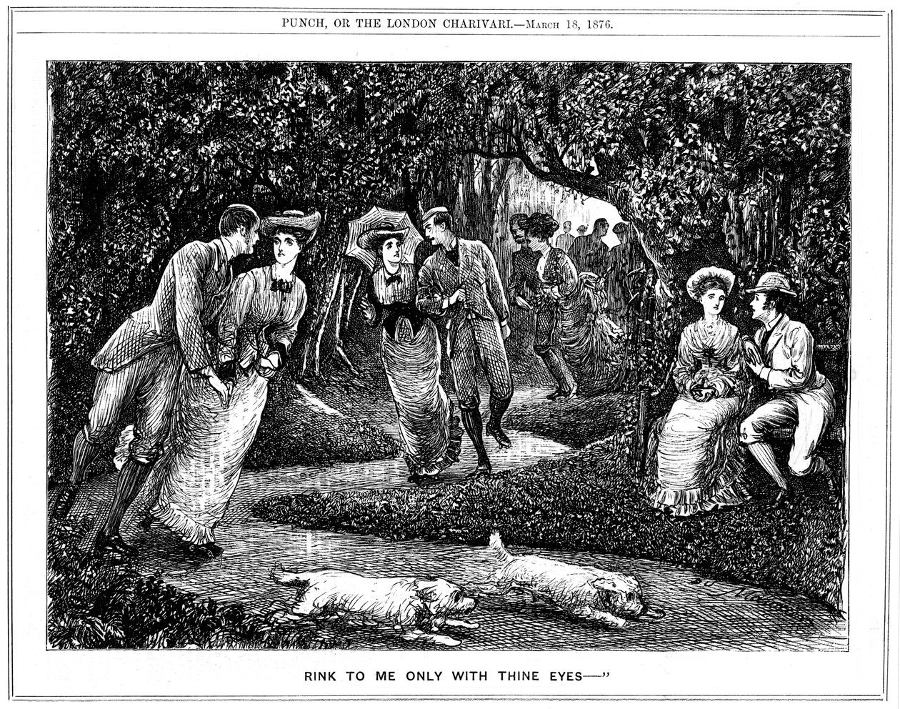 Rink to me only with thine eyes, 1876 von George du Maurier