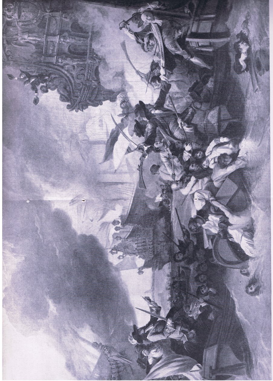 Die Schlacht von La Hogue, 23.-24. Mai 1692: Zerstörung der französischen Flotte, Illustration aus Britische Schlachten zu Land und zu Wasser, 1915 von George the Elder Chambers