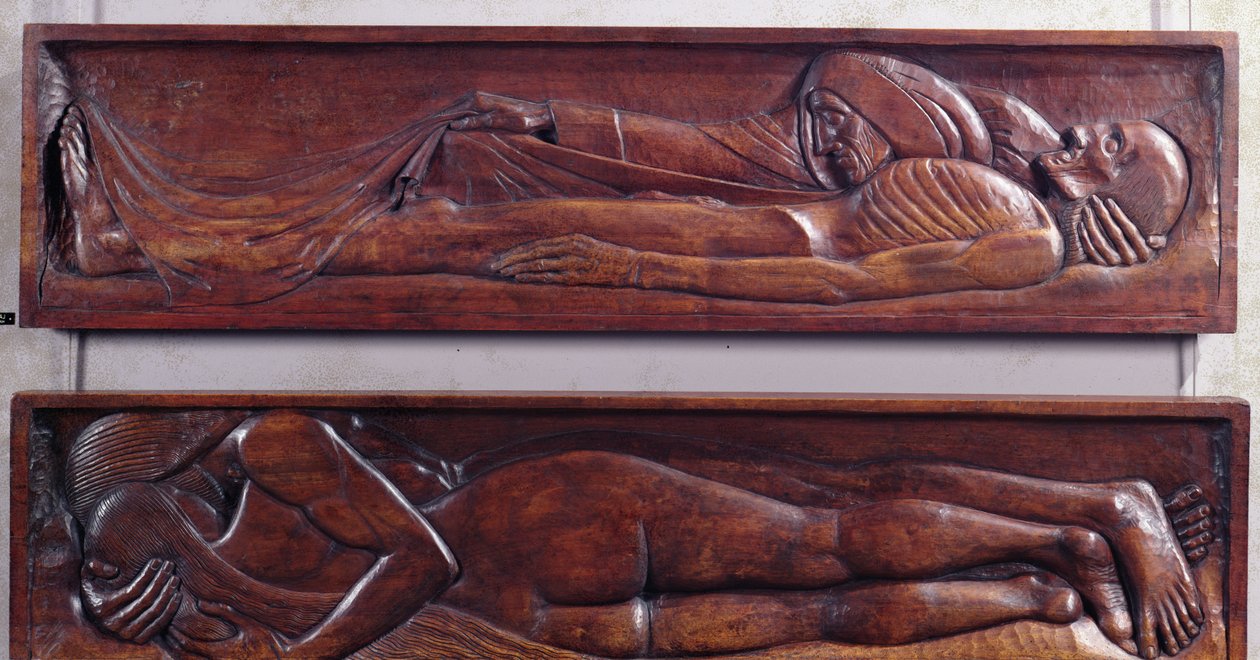 Tod, Holzbetttafel, 1894-96 von Georges Lacombe