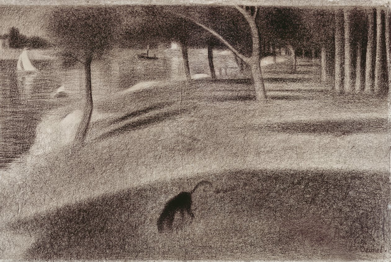 Studie für Sonntag Nachmittag auf der Insel La Grande Jatte, ca. 1884 von Georges Seurat