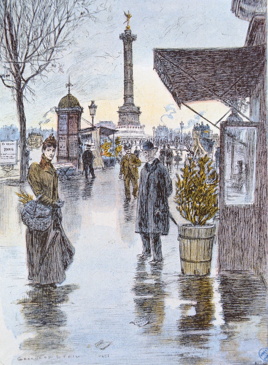 Der Place de la Bastille, Paris von Georges Stein