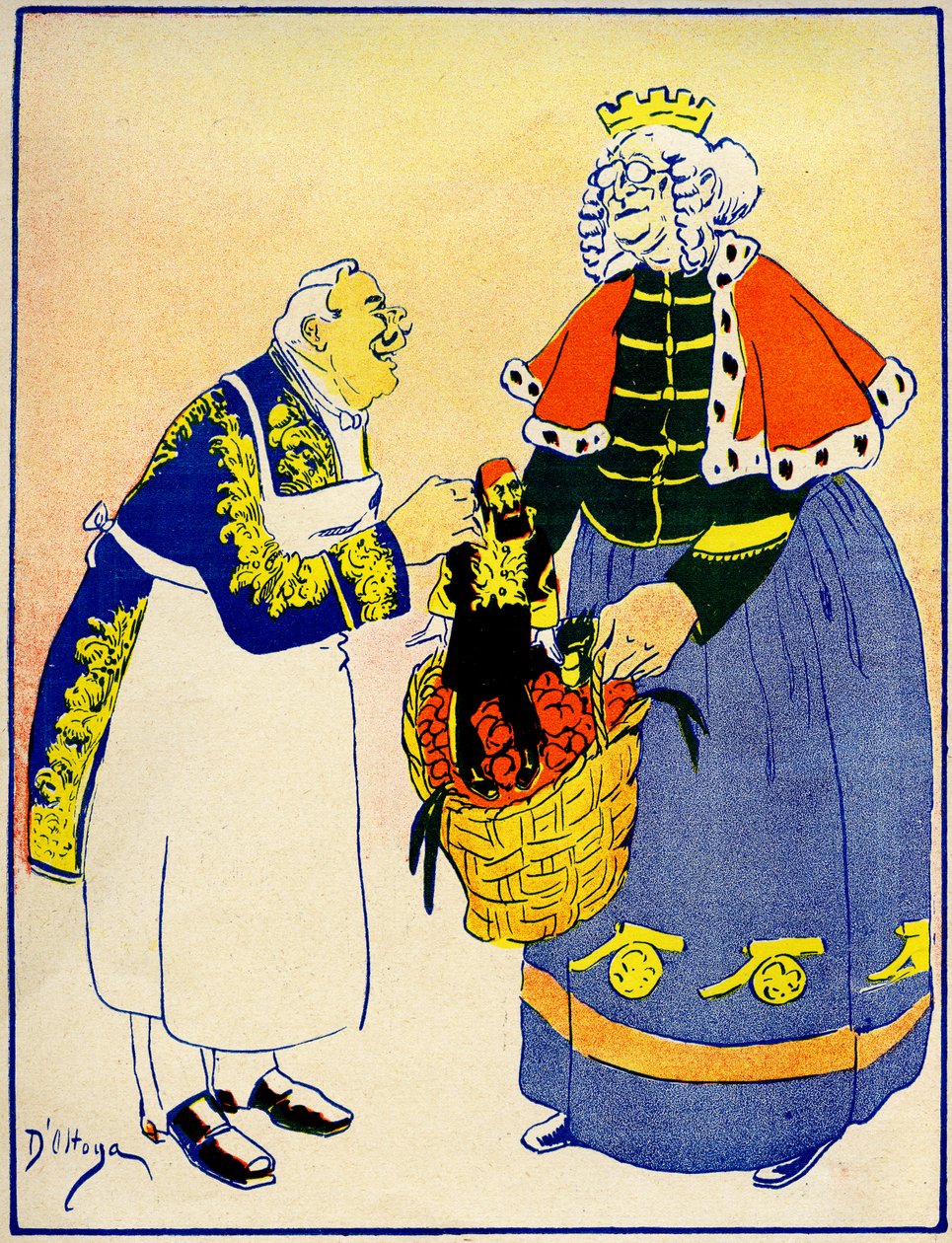 Ein Diplomat übergibt die Türkei zur Betreuung an Europa, 1908 von Georges d 1878 1937 Ostoya