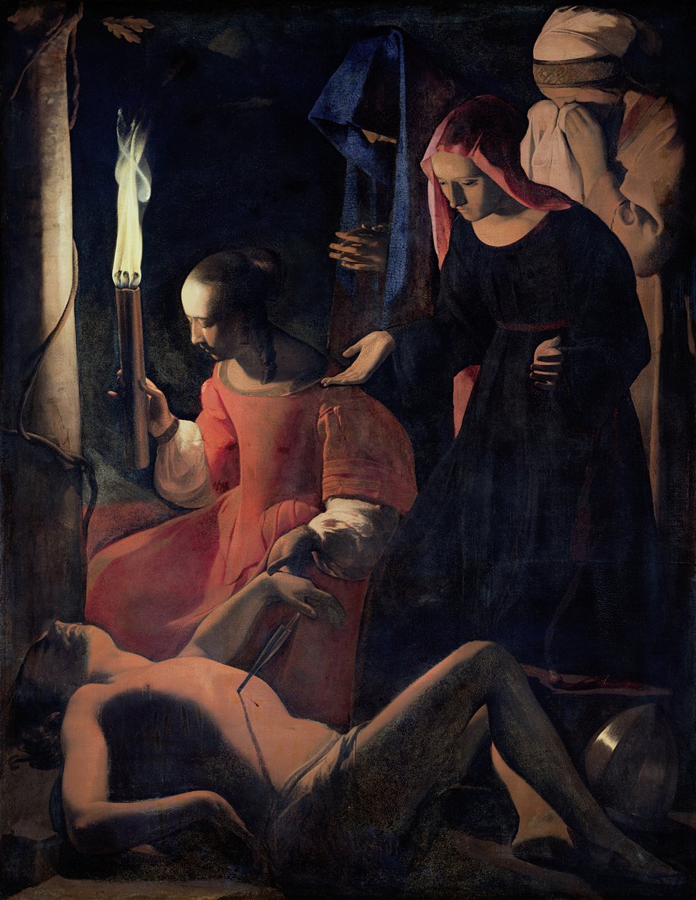 Der heilige Sebastian wird von der heiligen Irene gepflegt von Georges de La Tour