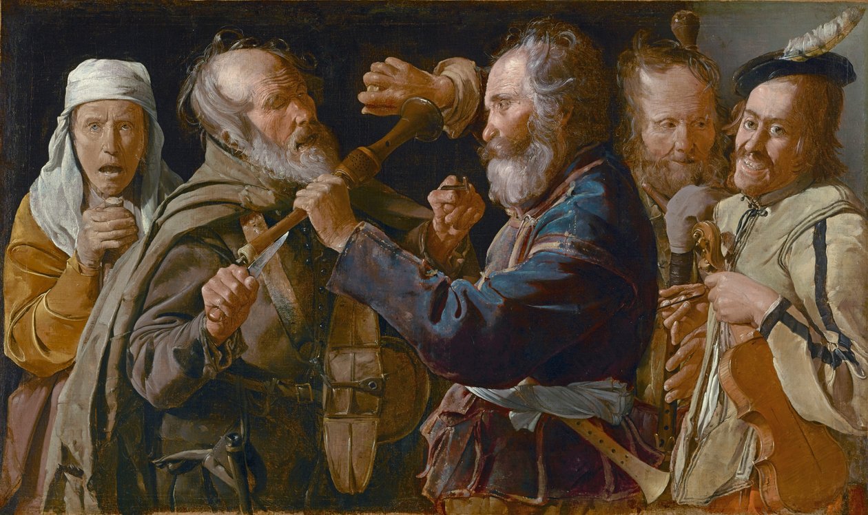 Die Schlägerei der Bettler, ca. 1625-30 von Georges de La Tour