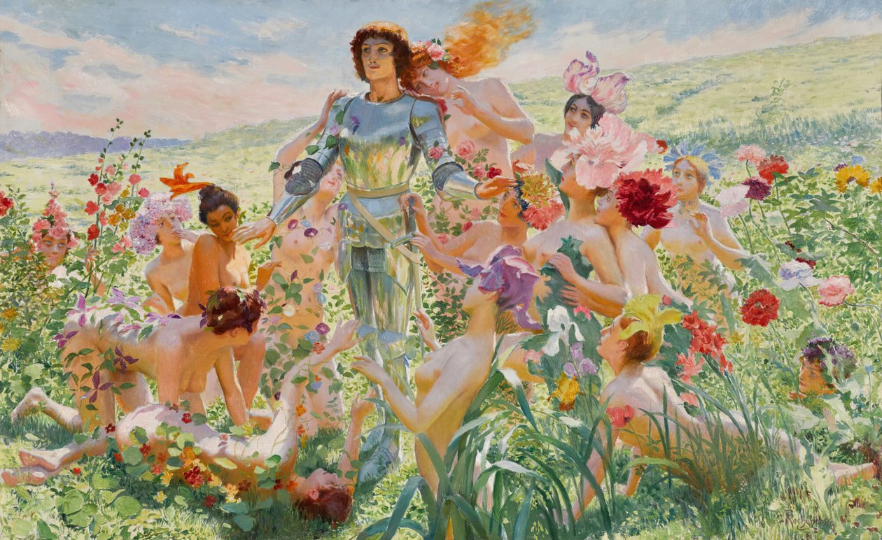 Der Ritter der Blumen, 1894 von Georges Antoine Rochegrosse