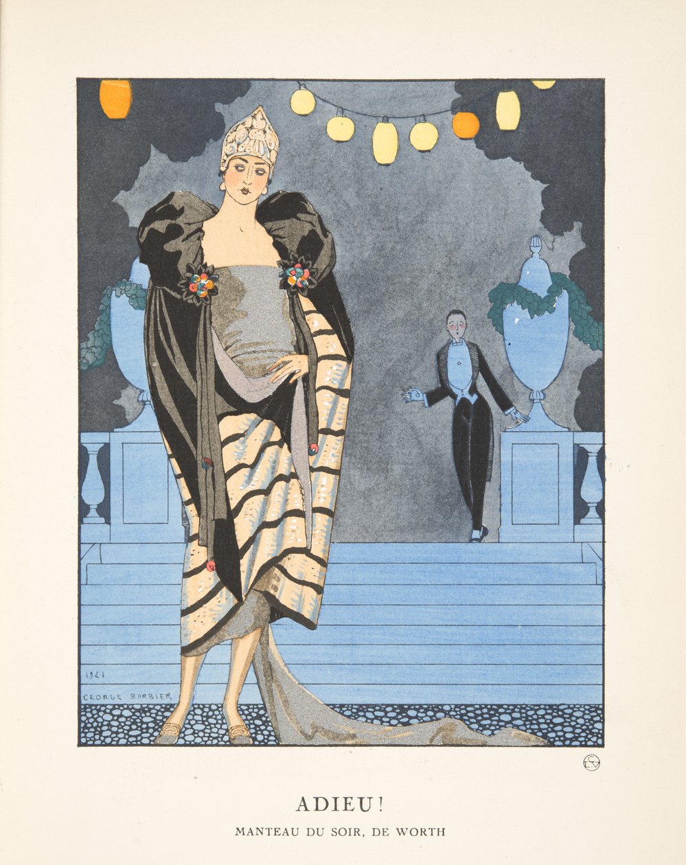 Adieu, aus einer Sammlung von Modeplatten von Georges Barbier
