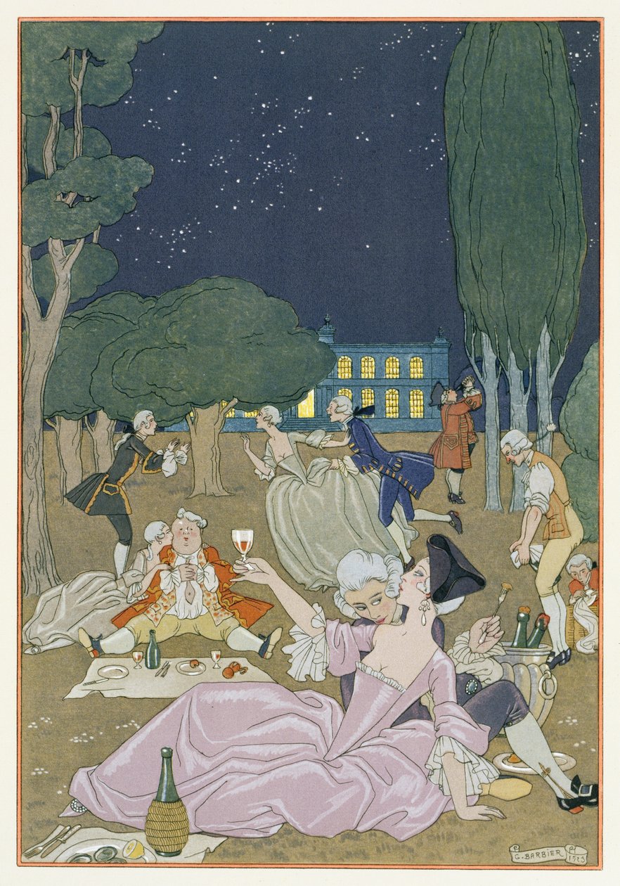 Auf dem Rasen, Illustration für 