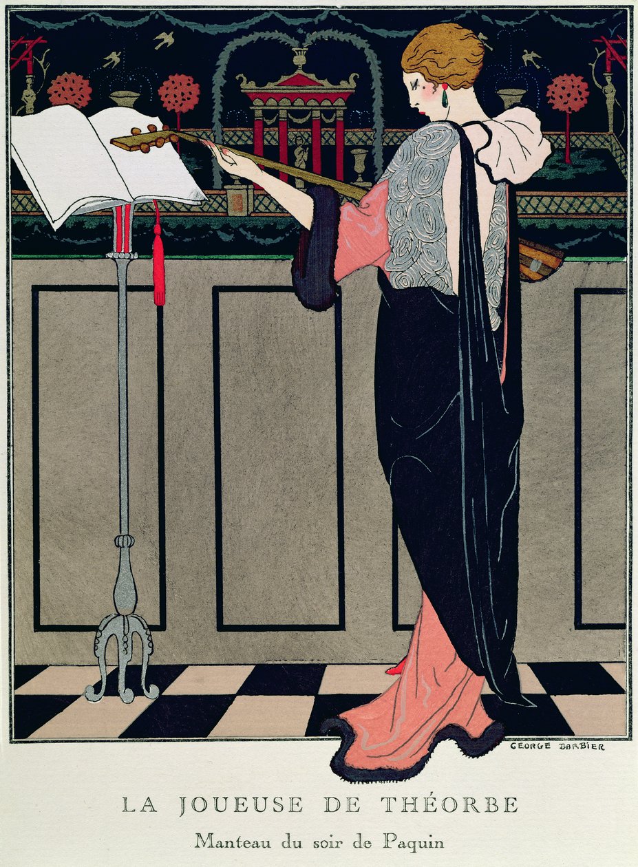 Sommerabendkleidung aus Art Gout Beaute von Georges Barbier
