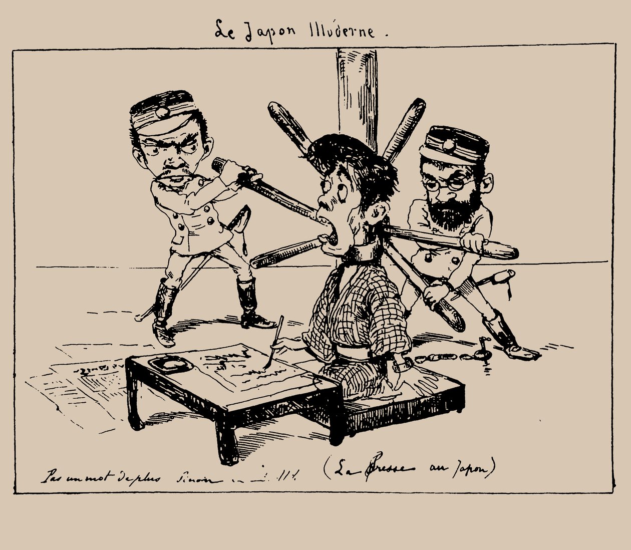 Le Japon illudere La Presse au Japon, 1887 von Georges Bigot