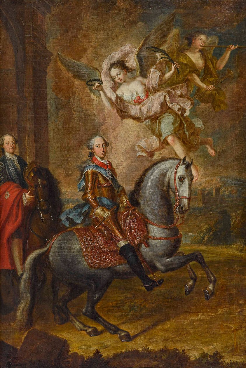 Maximilian III. Joseph, Kurfürst von Bayern, zu Pferd von Georges Desmarées