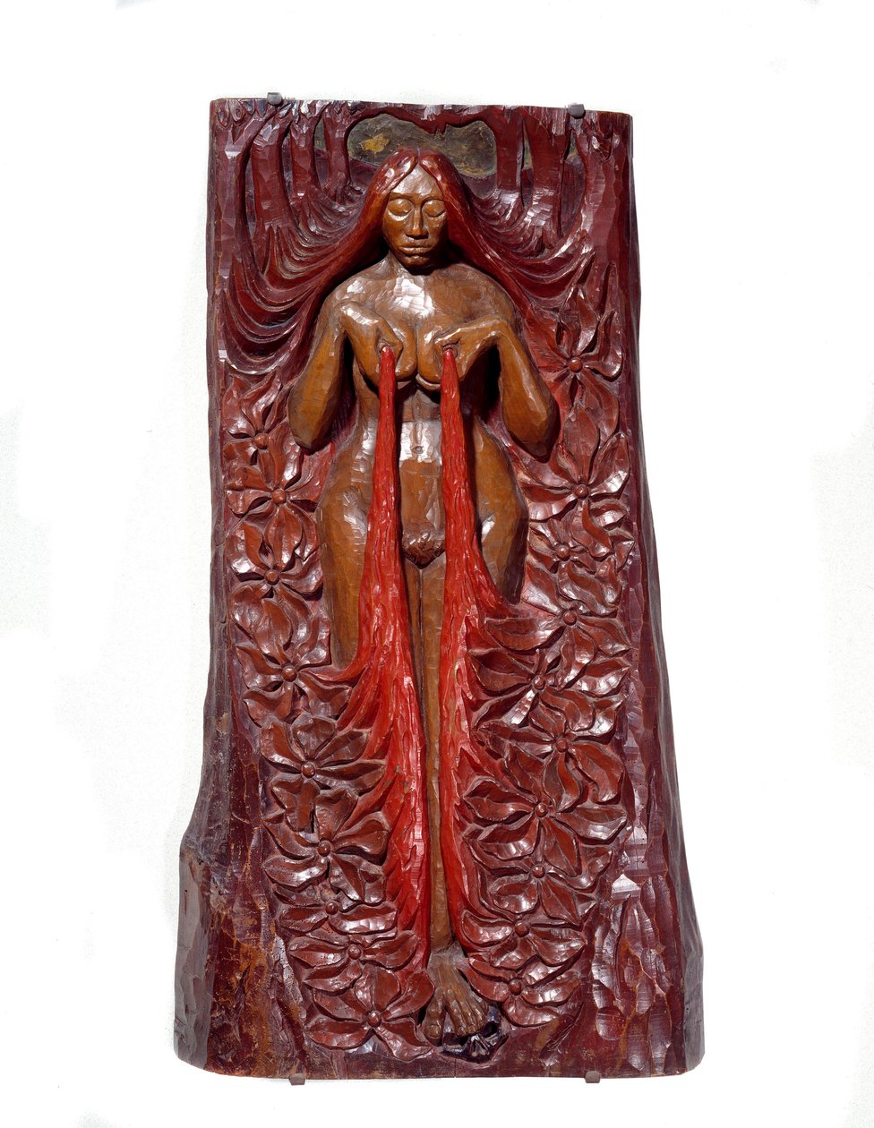 Isis. Basrelief in polychromem Mahagoni von Georges Lacombe (1868-1916) 1895 Höhe 1,11x0,62 m Paris, Musée d