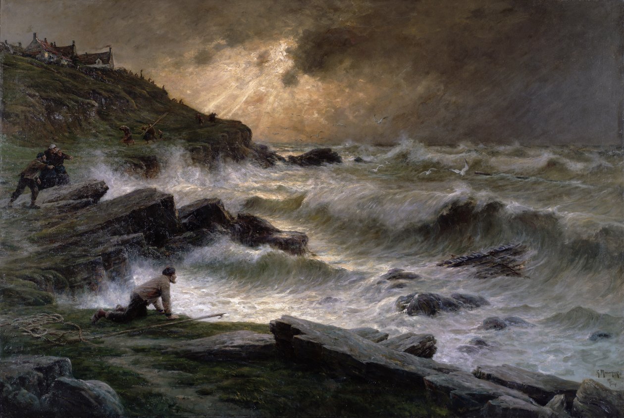 Bergungsgut vor der Küste der Bretagne, 1911 von Georges Philibert Charles Maroniez