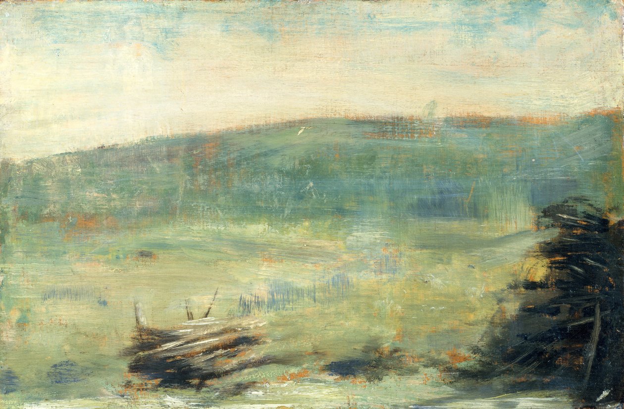 Landschaft bei Saint-Ouen, 1878 oder 1879 von Georges Pierre Seurat