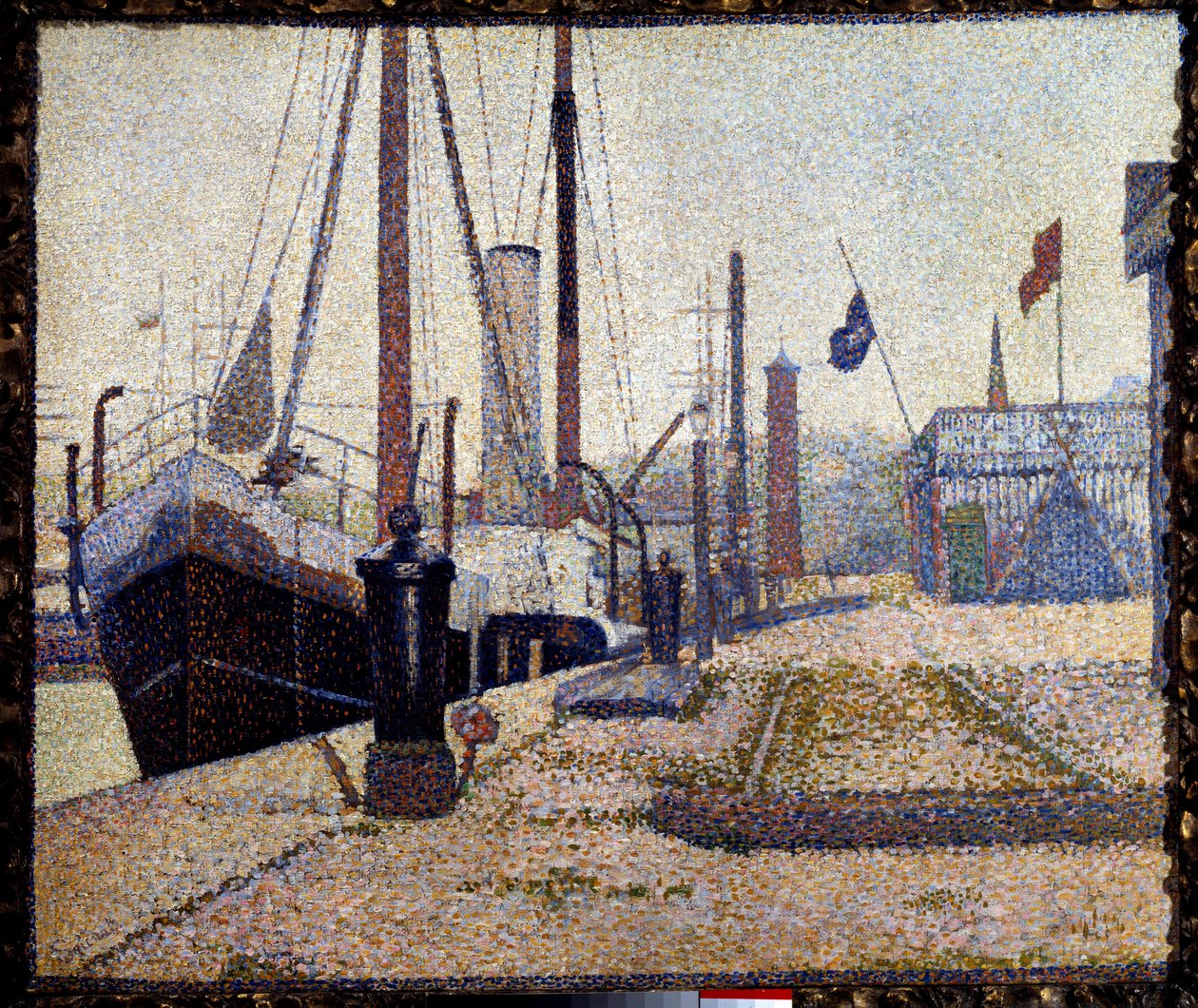 Das Segelboot La Maria im Hafen von Honfleur von Georges Pierre Seurat