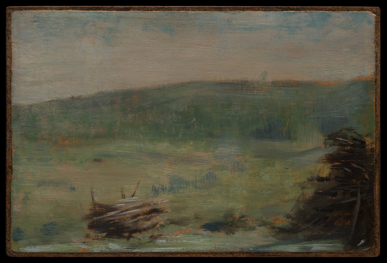 Landschaft bei Saint-Ouen von Georges Seurat