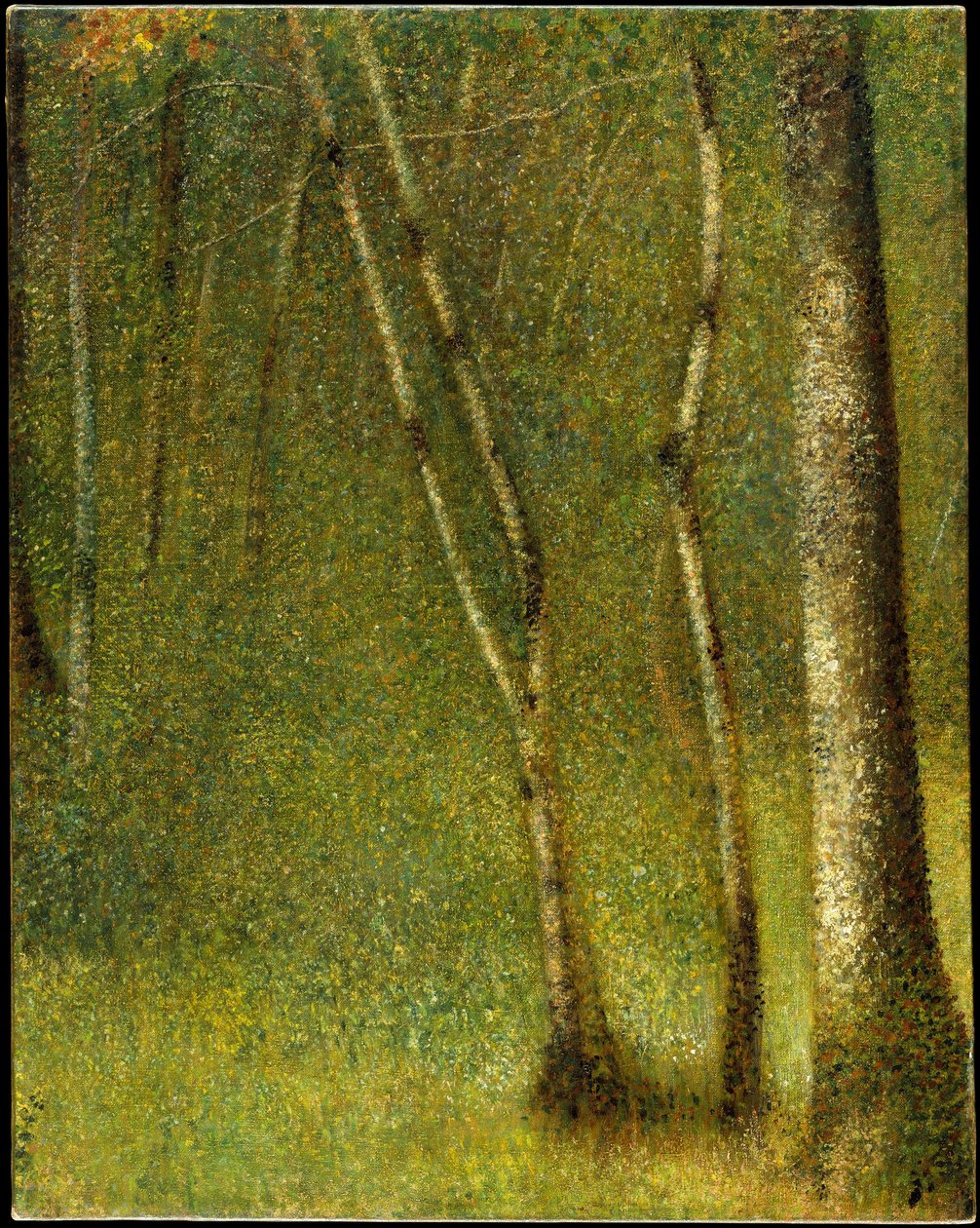 Der Wald bei Pontaubert von Georges Seurat