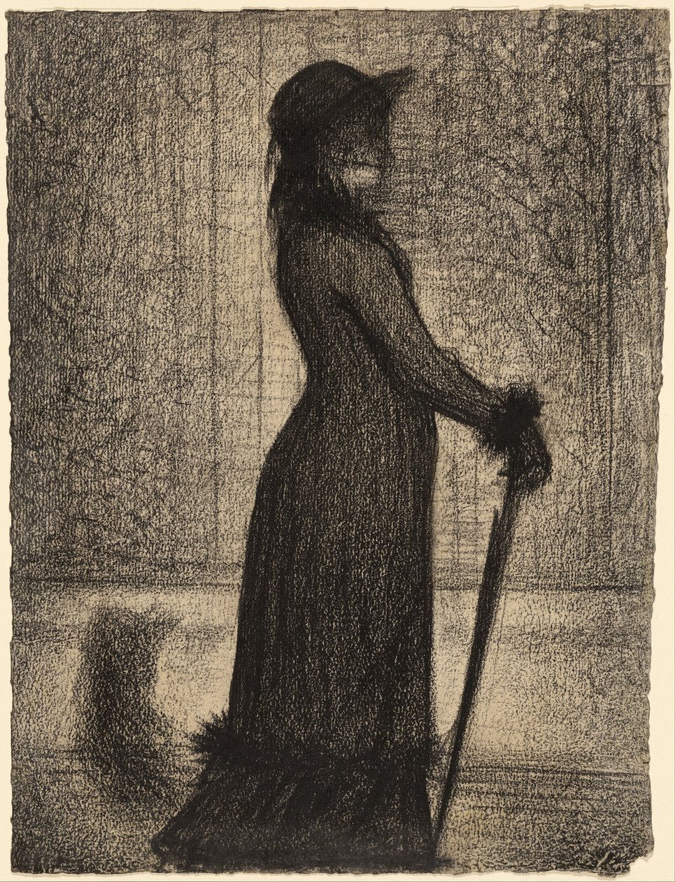 Spazierende Frau (Eine Elegante) von Georges Seurat