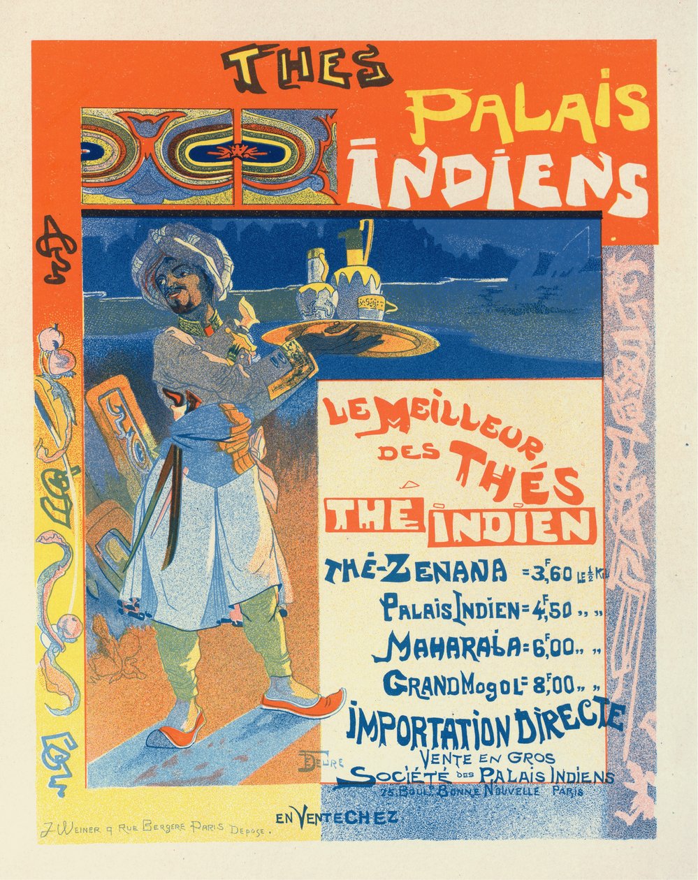 Thés du Palais Indien, ca. 1900 von Georges de . Feure
