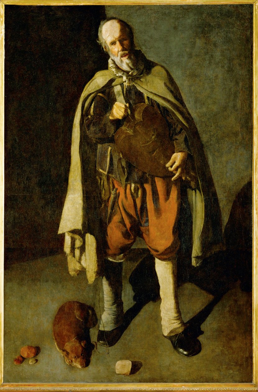 Spieler mit Hund von Georges de la Tour