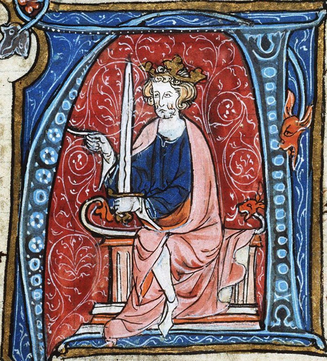 Konrad I. der Jüngere, König von Ostfranken, aus dem Spieghel Historiael von Jacob van Maerlant, ca. 1330 von Georgia Levan Ramishvili from Tbilisi