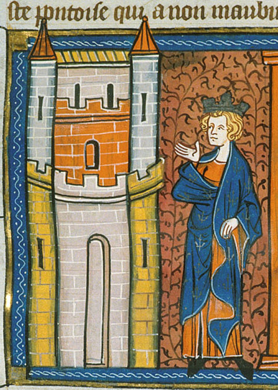 Ludwig IX. vor der Festung, aus Chroniques de France ou de St Denis, 14. Jahrhundert von Georgia Levan Ramishvili from Tbilisi