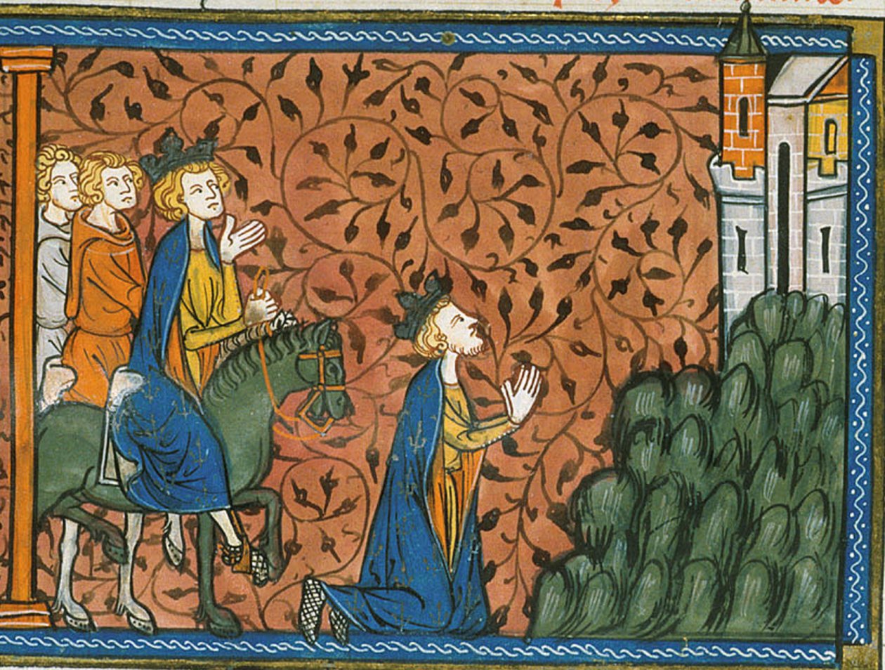 Ludwig IX. auf Pilgerreise nach Nazareth, aus Chroniques de France ou de St Denis, 14. Jahrhundert von Georgia Levan Ramishvili from Tbilisi