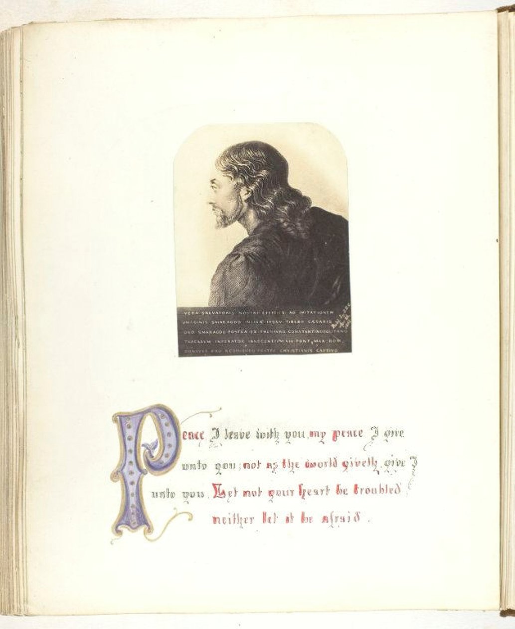 Ohne Titel [Illustration von Jesus mit biblischem Zitat], 1855-68 von Georgina Cowper