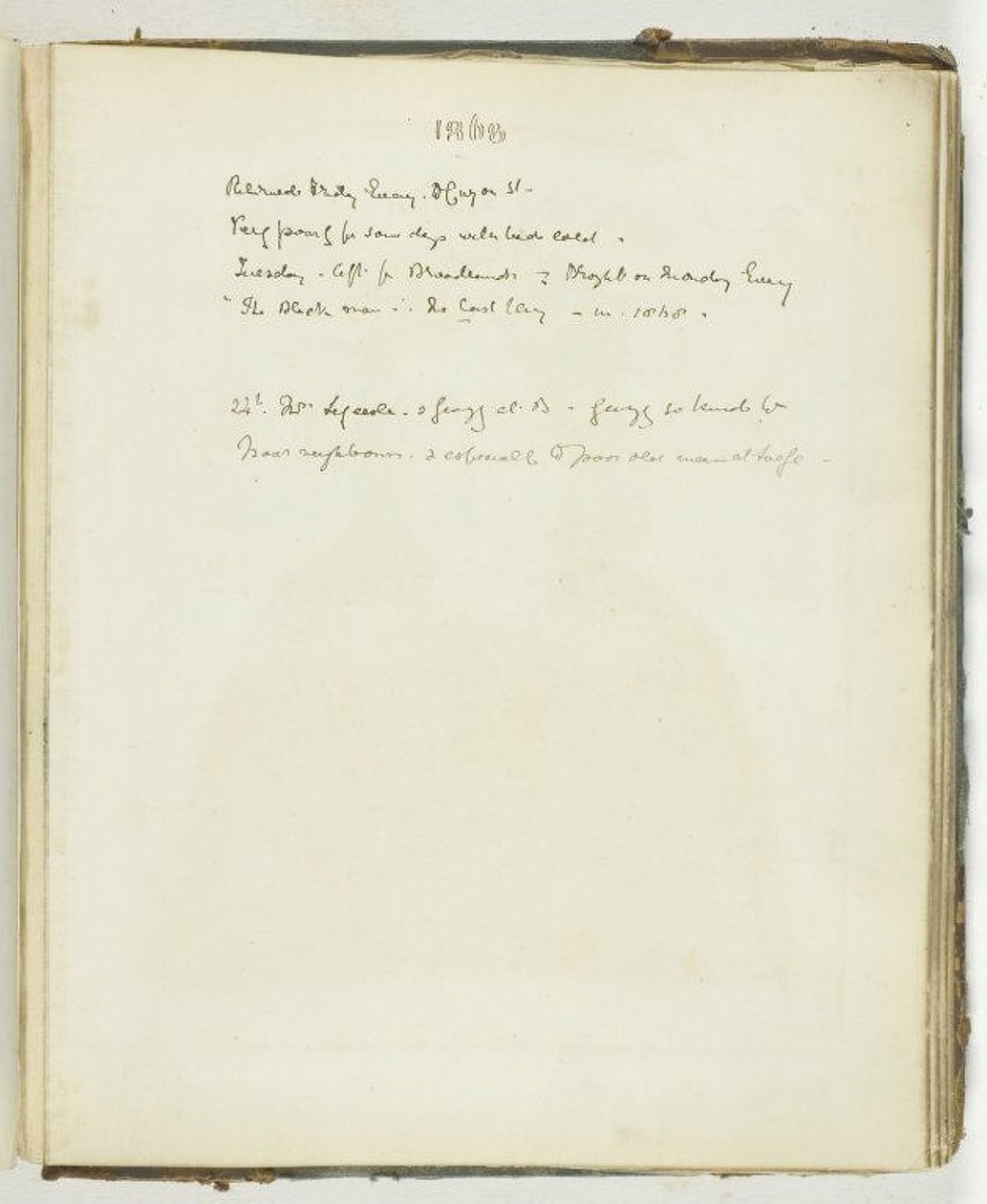 Ohne Titel [Seite mit Text zu Broadlands], 1868 von Georgina Cowper
