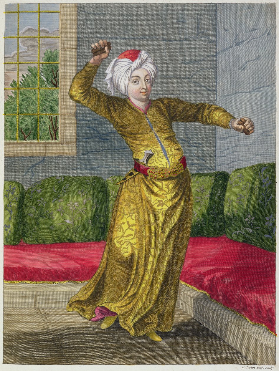 Tchingui, türkische Tänzerin, 18. Jahrhundert von Gerard Jean Baptiste Scotin