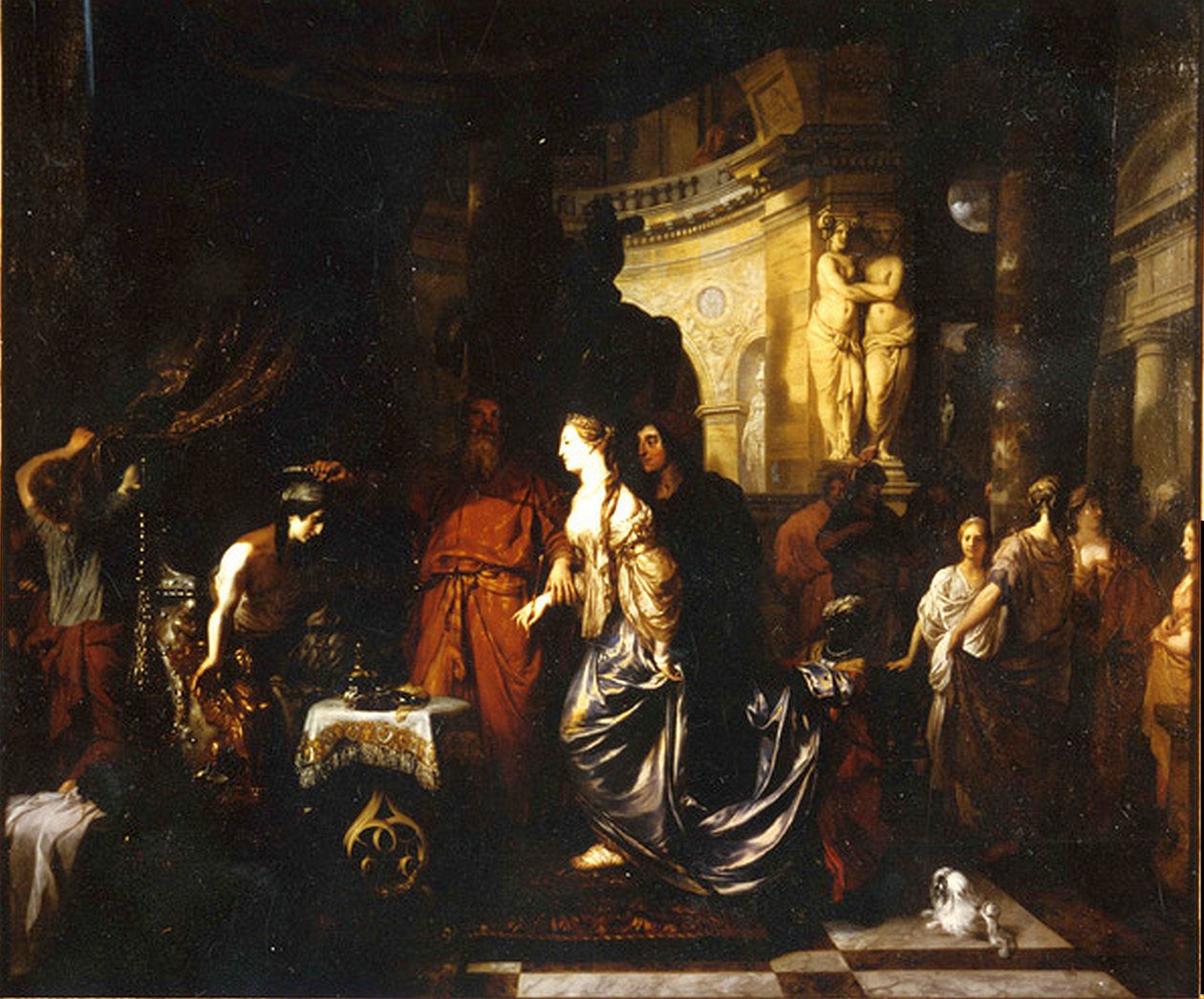 König Seleukos I. übergibt dem Sohn Antiochos die Königsherrschaft und seine zweite Gemahlin Stratonike I von Gerard de Lairesse