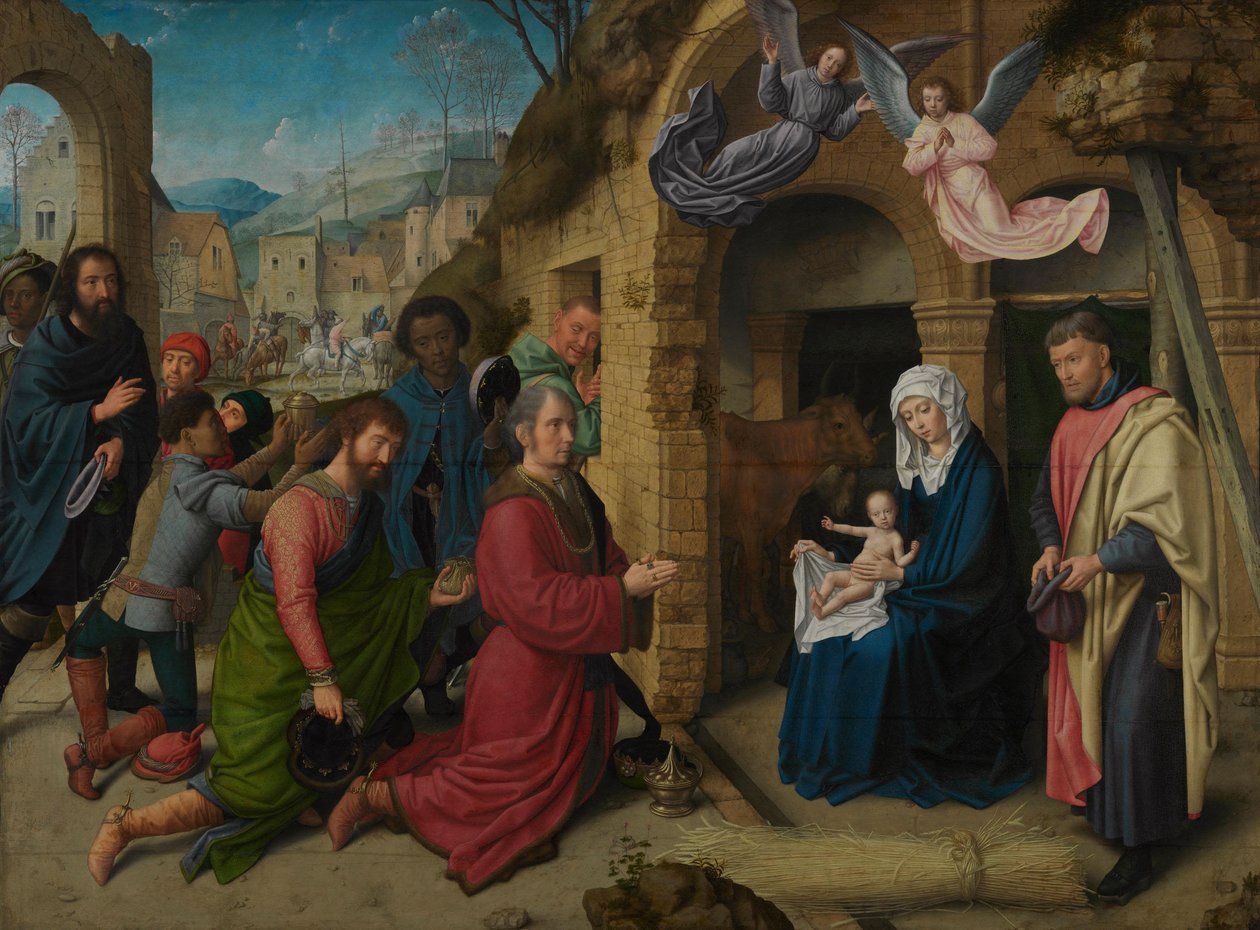 Die Anbetung der Könige (Kopie nach Hugo van der Goes) von Gerard David