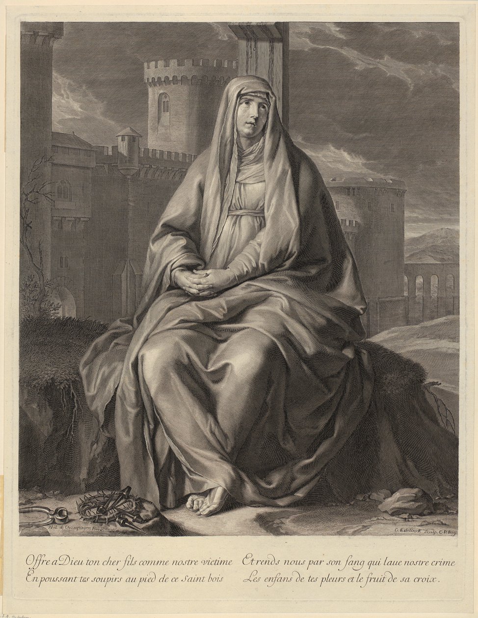 Porträt von Charles-Maurice Le Tellier von Gérard Edelinck