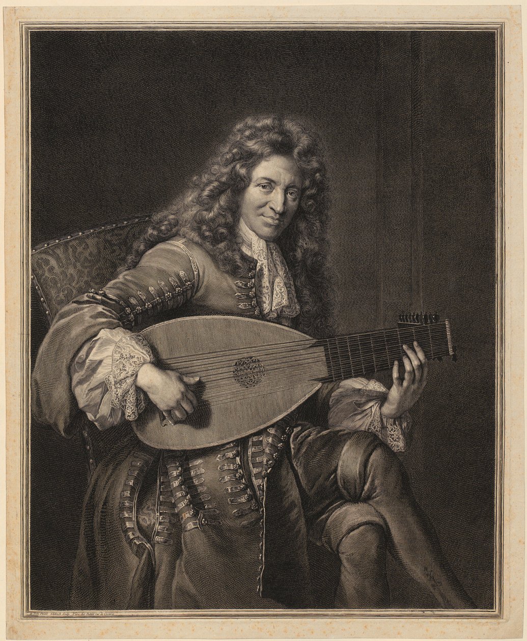 Porträt von Charles Mouton von Gérard Edelinck
