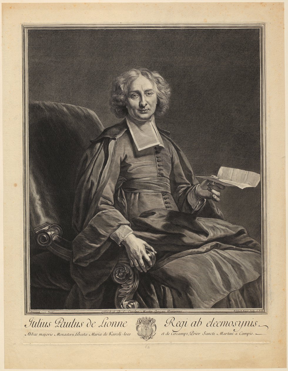 Porträt von Philippe de Champaigne von Gérard Edelinck