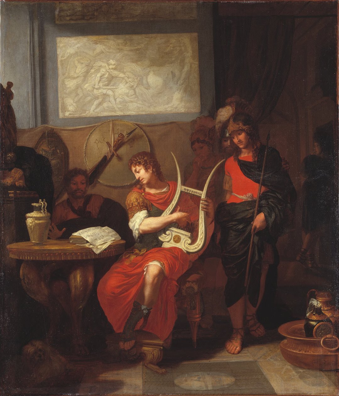 Achilles spielt die Leier bei der Ankunft der Gesandten von Agamemnon von Gerard de Lairesse