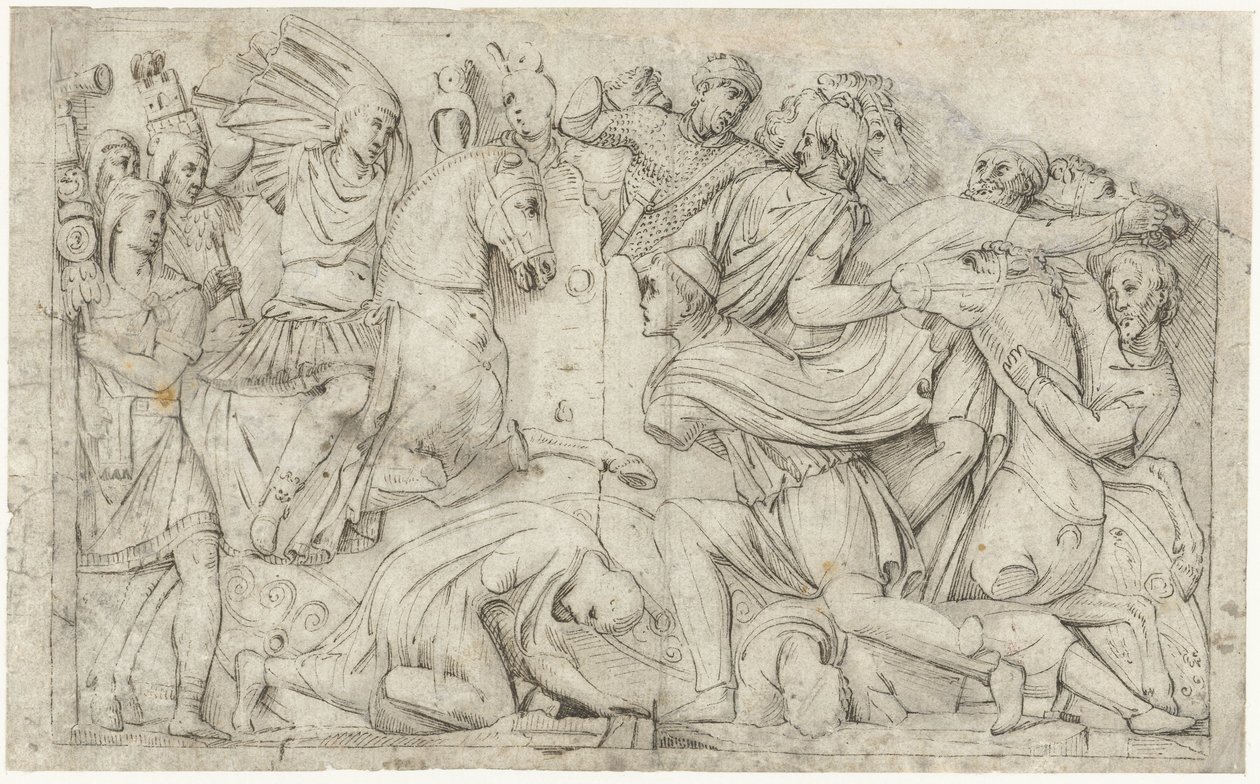 Der Bogen von Konstantin mit Trajans Sieg über die Daker von Gerard ter Borch (I)