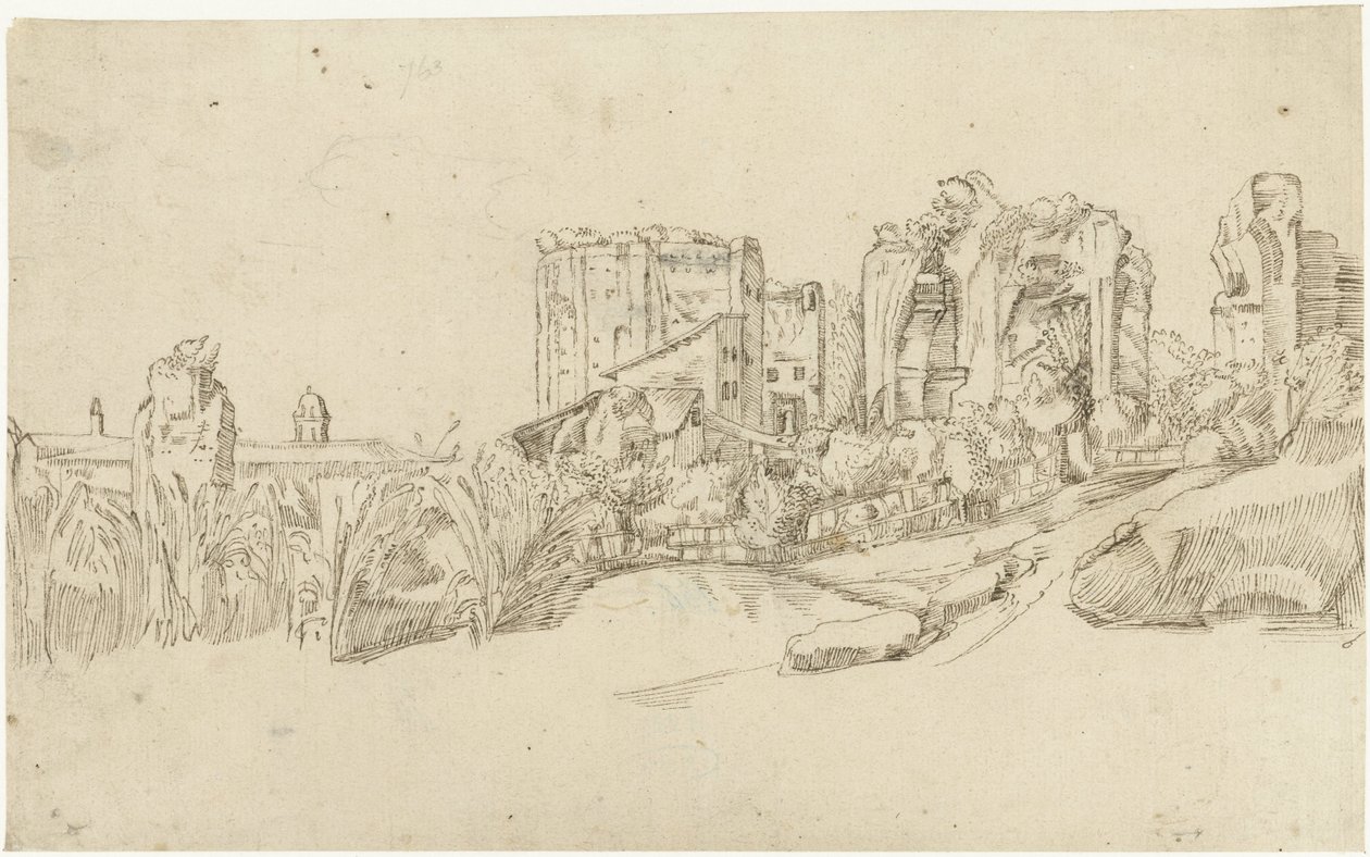 Ruinen der Thermen des Trajan von Gerard ter Borch (II)