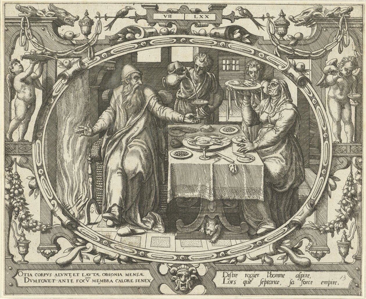 Der Mensch im Alter von siebzig Jahren (Zehn Lebensalter des Menschen) von Gerard van Groeningen