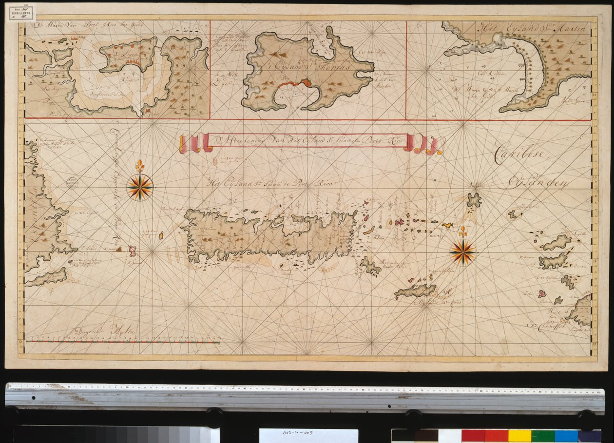 Umriss der Insel St. John von Puerto Rico von Gerard van Keulen