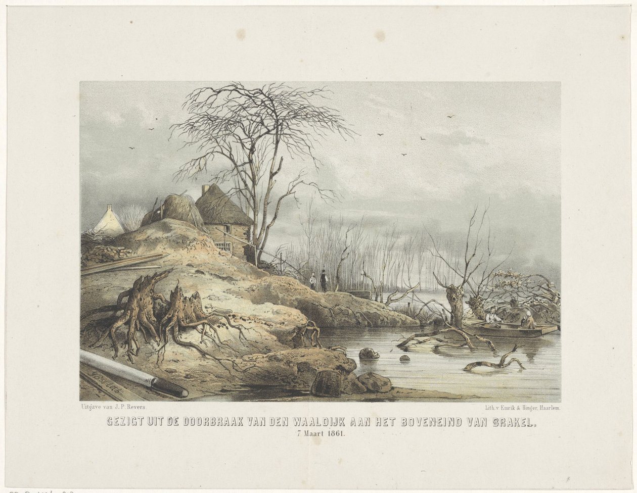 Durchbruch des Waaldijks von Gerardus Johannes Bos