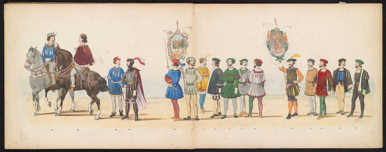 Maskerade der Leidener Studenten, 1855 (Platte 13) von Gerardus Johannes Bos