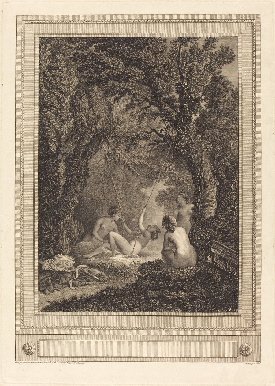 Die geheimnisvolle Schaukel von Geraud Vidal after Nicolas Lavreince