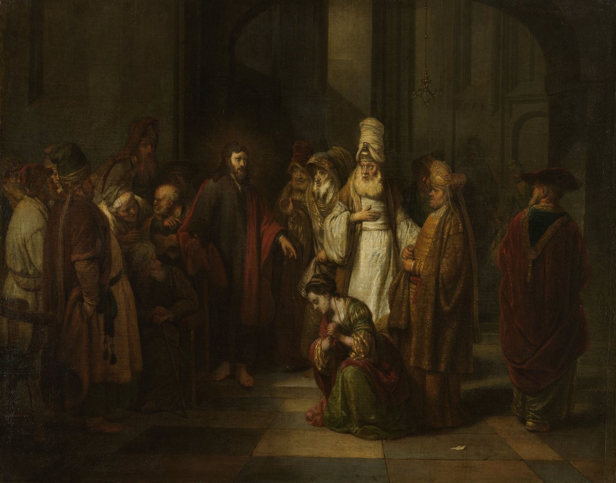 Christus und die Ehebrecherin von Gerbrand van den Eeckhout  