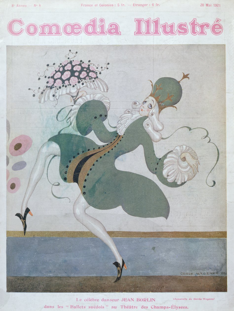 Jean Borlin (1893-1930), Star des Königlichen Schwedischen Balletts, vom Titelblatt der 