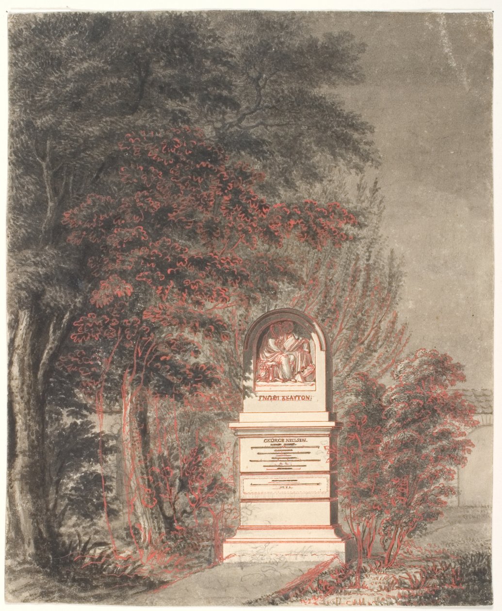 Georg Nielsens Grabmonument auf dem Assistens Friedhof von Gerhard Ludvig Lahde
